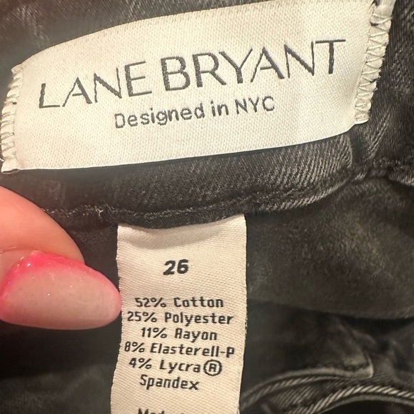 Lane Bryant High Rise Ultimate Stretch Skinny Black Jean Size 26 - Picture 4 of 4